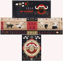 ARGENTINA-2021-STAMPS-YEAR OF THE BUFALO-CHINESE HOROSCOPE- BOOKLET + SOUVENIR SHEET-MNH- SEE IMAGE!! - Unused Stamps