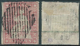 1854-62 SVIZZERA USATO ALLEGORIA SEDUTA 15 R - RF14-3 - Gebraucht