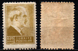 TURCHIA - 1942 - President Inonu - MH - Neufs