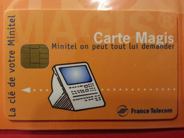 Carte MAGIS France Telecom Orange Clé Du Minitel Avec Encart Sous Blister NEUVE écran Clair Modèle 1 - Origine Inconnue