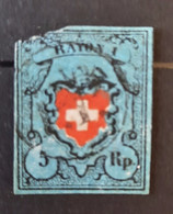 Suisse 1850 N°14 Ob 2 Choix Cote 600€ - 1843-1852 Federale & Kantonnale Postzegels