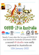 (1 F 19) COVID-19 Related 2 Flyer - Corona Virus - New OMICRON Variant Detected (OZ Kangaroo Stamp Cancel 13-1-2022) - Malattie