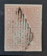 Suisse 1854/62 N°28 Ob TTB   Cote 70€ - Gebraucht
