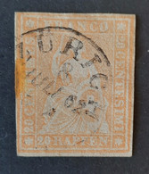 Suisse 1854/62 N°29 Ob TB Cote 80€ - Gebraucht