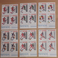 Rwanda - 1371/1376 - Coupe Du Monde Italia 90 - Buzin - Bloc De 4 - 1990 - MNH - Ungebraucht