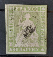 Suisse 1854/62 N°30 Ob TB Cote 90€ - Gebraucht