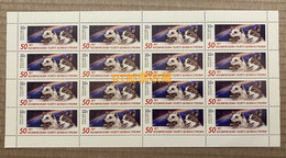 Russia 2010 Sheet 50th Anniv Space Flight Belka Strelka Dogs Dog Animals Sciences Astronomy Stamps MNH Michel 1687 - Ongebruikt