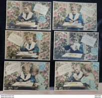Enfants - Série De 6 Cartes Postales - Les Petits Chérubins - Circulé: 1905 - 2 Scans - Other