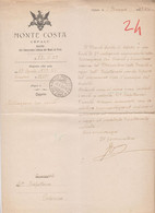Cover Lettera "Monte Costa -Cefalu"--Non Viaggiata Italy Italia - Historical Documents