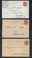 PERFIN / PERFO 3 Postkaarten Met Nr. 74 En Verschillende Firma Perforaties ; Details + Staat Zie 2 Scans ! LOT 178 - 1863-09