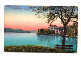 KURHAUS WALCHWIL ZUGERSEE EN 1917 - BEAU TIMBRE ET CACHET - CPA COULEUR - Walchwil