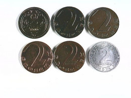 Münzen Östrreich, 6x 2 Groschen, Konvolut, 1910 - 1974 - Numismatics