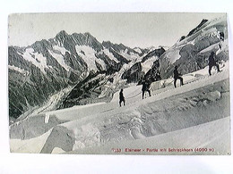 Eismeer, Partie Mit Schreckhorn, Bergsteiger, Seilschaft, AK, Gelaufen 1910 - Gsteig Bei Gstaad