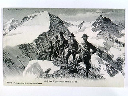 Auf Der Eigerspitze, Bergsteiger, Seilschaft, AK, Ungelaufen, Ca. 1910 - Gsteig Bei Gstaad