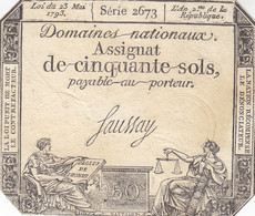 Assignat 50 Sols 23 Mai 1793 Série 2673 - Ass.42 - Assignats & Mandats Territoriaux