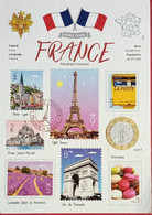 Delcampe - France Stamps On Postcards - Briefmarken (Abbildungen)