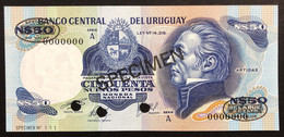 URUGUAY Banco Central Del Uruguay CAMPIONE 50 Nuevos PESOS Pick#59s Specimen Uncirculated Lotto.3730 - Uruguay