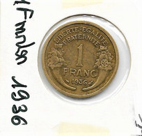 1 Franc  "Morlon" 1936   TTB - 1 Franc