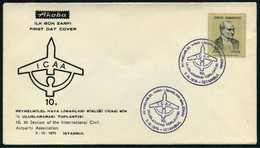 Turkey 1970 ICAA, Int. Civil Airports Association, Aviation, Aero | Special Cover, 10 Th Session, Oct. 5 - Covers & Documents