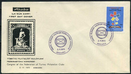 Turkey 1970 Congress Of The Federation Of Turkey Philatelist Clubs,  Wolf | Special Cover, Ankara, Nov. 2 - Cartas & Documentos