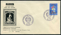 Turkey 1970 Congress Of The Federation Of Turkey Philatelist Clubs,  Wolf | Special Cover, Ankara, Nov. 2 - Covers & Documents