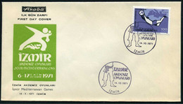 Türkiye 1971 Judo, Izmir Mediterranean Games, Martial Sports | Special Cover, Oct. 14 - Cartas & Documentos