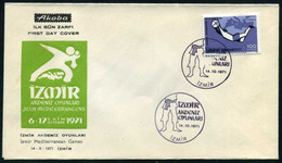 Türkiye 1971 Judo, Izmir Mediterranean Games, Martial Sports | Special Cover, Oct. 14 - Briefe U. Dokumente