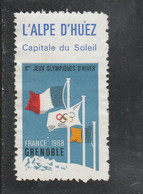 VIGNETTE  L ALPE D HUEZ X Jeux Olympiques D Hiver 1968 Nsg - Sport