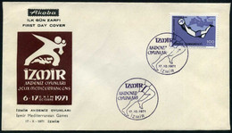 Türkiye 1971 Athletics, Izmir Mediterranean Games | Special Cover, Oct. 17 - Covers & Documents