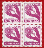 YUGOSLAVIA (Serbia) 1995 Anti-Cancer Tax Stamp Block Of 4  MNH / ** - Nuevos