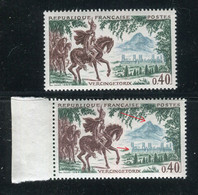 Variété Sur N°Yvert 1495 - 1 Exemplaire Montagne Pointue Et Palissade Brisée + Normal - Neufs ** - Réf V 877 - Unused Stamps