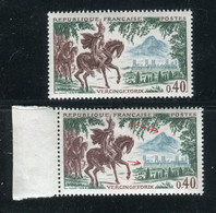 Variété Sur N°Yvert 1495 - 1 Exemplaire Montagne Pointue Et Palissade Brisée + Normal - Neufs ** - Réf V 877 - Neufs