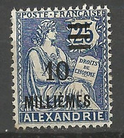 ALEXANDRIE N° 70 NEUF*  CHARNIERE  / MH - Neufs