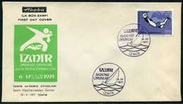 Türkiye 1971 Sailing, Izmir Mediterranean Games | Special Cover, Oct. 16 - Storia Postale