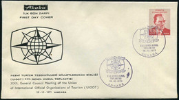 Türkiye 1971 UIOOT, Union Of Int. Official Organisations Of Tourism | Special Cover, Oct. 18 - Briefe U. Dokumente