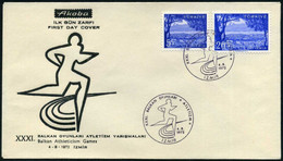 Turkey 1972 Balkan Athleticism Games, Athletics | Special Cover, Izmir, Aug. 4 - Cartas & Documentos