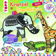 Rundum Kunterbunt Kratzel-Stecktiere Set: Anleitung Und Material Für 6 Stecktiere Zum Kratzeln Und Safaripark- - Autres & Non Classés