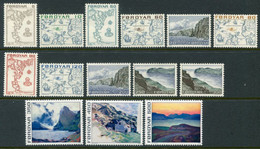 FAEROE ISLANDS 1975 Definitive Set Of 14 MNH / **.  Michel 7-20 - Islas Faeroes