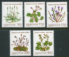 FAROE IS. 1980 Meadow Flowers MNH / **.  Michel 48-52 - Isole Faroer