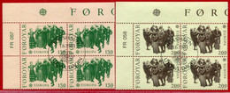 FAROE IS. 1981 Europa: Folklore In Corner Blocks Of 4 Used.  Michel 63-64 - Isole Faroer