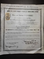 Empire Ottoman  Reçu Au Porteur "Série C" 1928 Timbre Fiscal 25 Cents - Andere & Zonder Classificatie