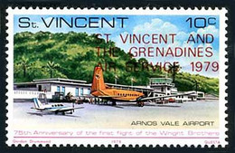 Saint Vincent Grenadines 1979 Hawker-Siddeley HS-748, Piper Apache (Michel 568, SG Gibbons 602) - Flugzeuge