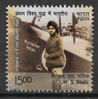 India 2019. Scott #3138 (U) Lieutenant Hardit Singh Malik, Pilot Of World War I - Usados