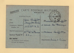 Carte Postale Militaire - Franchise - Poste Aux Armees - 1939 - Maisons Lafitte - Guerra Del 1939-45