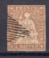 Suisse 1854 Helvetia. Yvert 26 A Oblitere. - Gebraucht