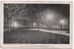 Looking Southeast Through Union Square At Night, New York. Jahr 1910 - Staten Island