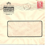 France Enveloppe Publicitaire Iusines Et Fonderies Arthur Martin Paris - Other & Unclassified