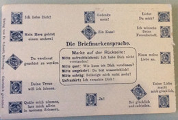 Holidays & Celebrations Valentine's Day THE LANGUAGE OF STAMPS  I LOVE YOU ! DIE BRIEFMARKENSPRACHE POSTCARD BEFORE 1904 - Valentine's Day