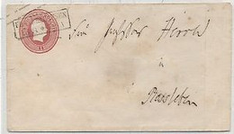 PRUSSE - ENTIER POSTAL -ENVELOPPE (147x84) -TYPE 1853(Michel U 8 )1 SILBER GROSCHEN -Obl.FRANKENHAUSEN /18-8 - Ganzsachen