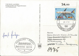 23 009 Ak Bad Aachen Deutsche Schiffspost  "PUTTGARDEN-RÖDBY FÄHRE" 1990 - Storia Postale